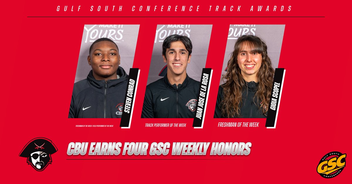 Make it 4️⃣ <a href="/GulfSouth/">Gulf South Conference</a> Weekly Awards! Congrats to Steven, Juan and Gioia! #BUCNation 

📰 🔗bit.ly/3lwF5sa