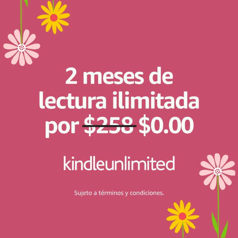 AmazonKindle's tweet photo. Ahora, por tiempo limitado, consigue 2 meses de Kindle Unlimited gratis. Lee sin límites.