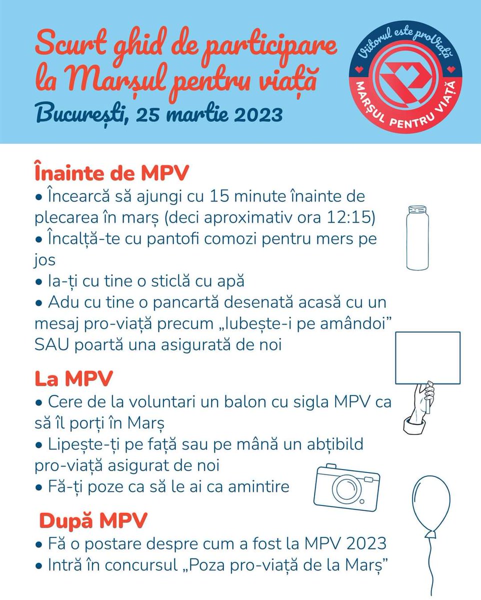 Pentru_Viata's tweet photo. #ghid de participare la Marșul pentru viață 2023 #viitorulesteproviață #25martie în sute de localități din #Romania și Rep. #Moldova https://t.co/XEizps4mNV