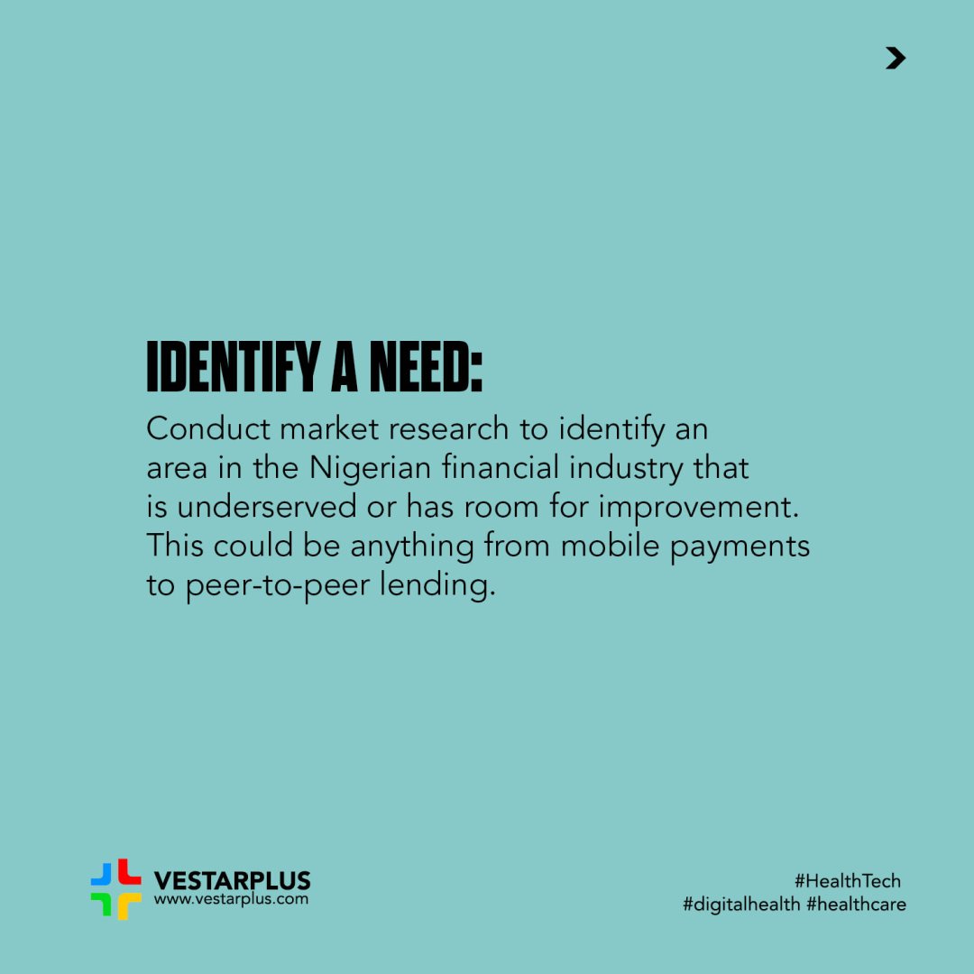 vestarplus's tweet image. Five ways to startup a FinTech business in Nigeria.

#FinTechDesign #UXDesign #FinancialDesign #FinancialUX #FinancialApp #UserExperience #DataVisualization #Personalization #CustomerSupport #FinanceTechnology #DigitalBanking #InvestmentApp