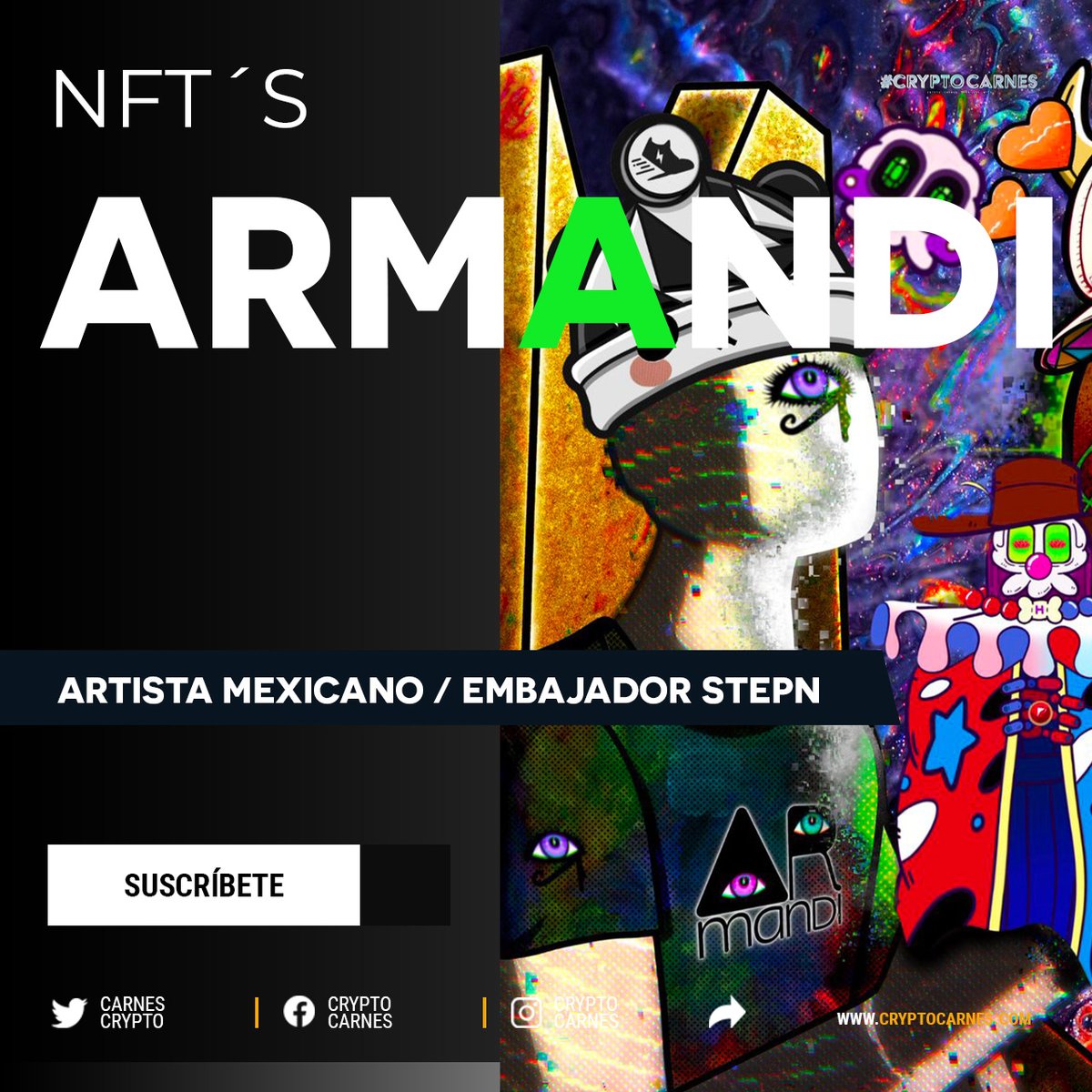 CriptoMexico_'s tweet photo. A las 18hrs tenemos entrevista con @ArmandiElaion para hablar de todo  #NFTartist #STEPNWeb3 #STEPNPandaDay Vamos a conocer sobre su historia en la #web3 sus próximos proyectos, actualizaciones y sobre todo de  #NeoAngels #Mexico #blockchain #Monterrey #CDMX #USA #Latam #España https://t.co/5zGFIw5t2q