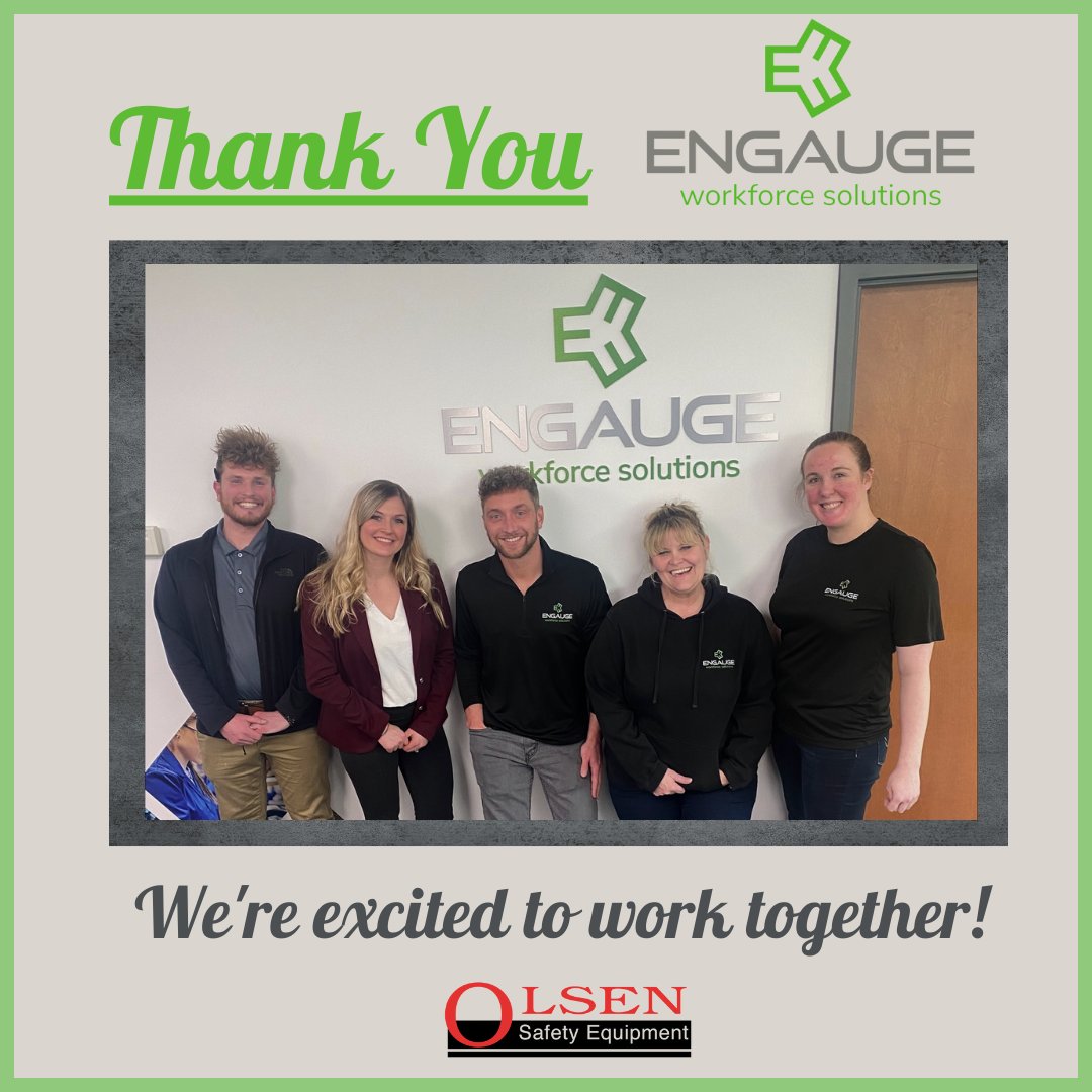 Olsen Safety toured Engauge Workforce Solutions child company facility; Engauge Outsource Manufacturing! We had a great time and wanted to thank the Engauge team for their time and wide range of services! If you're not familiar, check them out! - 
engaugeworkforce.com