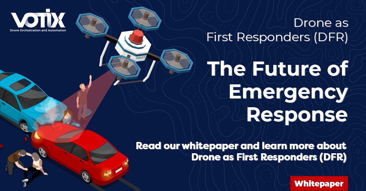 Drone as First Responders (DFR) refers to using drones to provide rapid service in emergencies, meaning they are the first to arrive at the location and provide assistance.

Learn more:
bit.ly/42vJ6O6