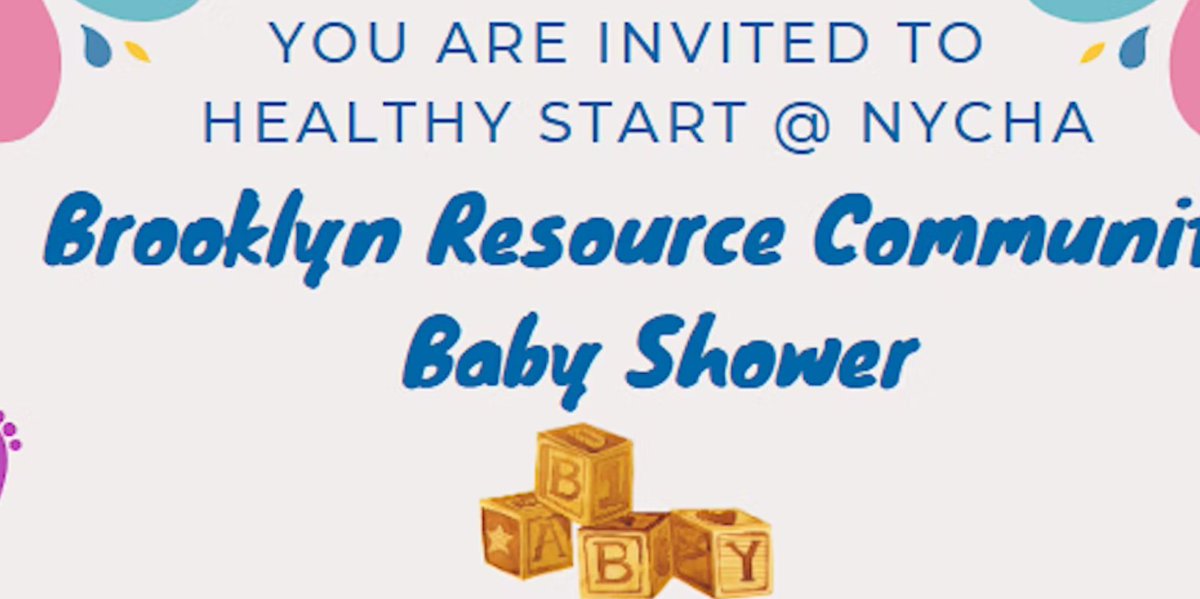NYCHA's tweet photo. Expecting a new baby? Join the @NYCHA Community Baby Shower Baby Shower at Van Dyke Community Center on March 25. Click the link to register and learn more: https://t.co/rdbQ8rClj4
#1in16NYers #ResidentPrograms https://t.co/3IJMso0ULy