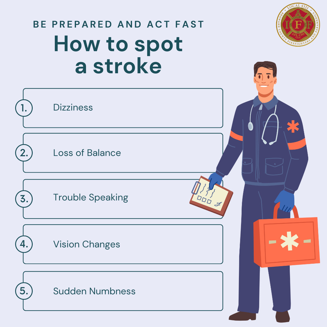 Be prepared to identify signs of a stroke, act fast, and call 911!
#local4321 #localunion #firefighters #firstresponders #southflorida #florida #browardcounty #safety #safetyfirst #safetytips #stroke