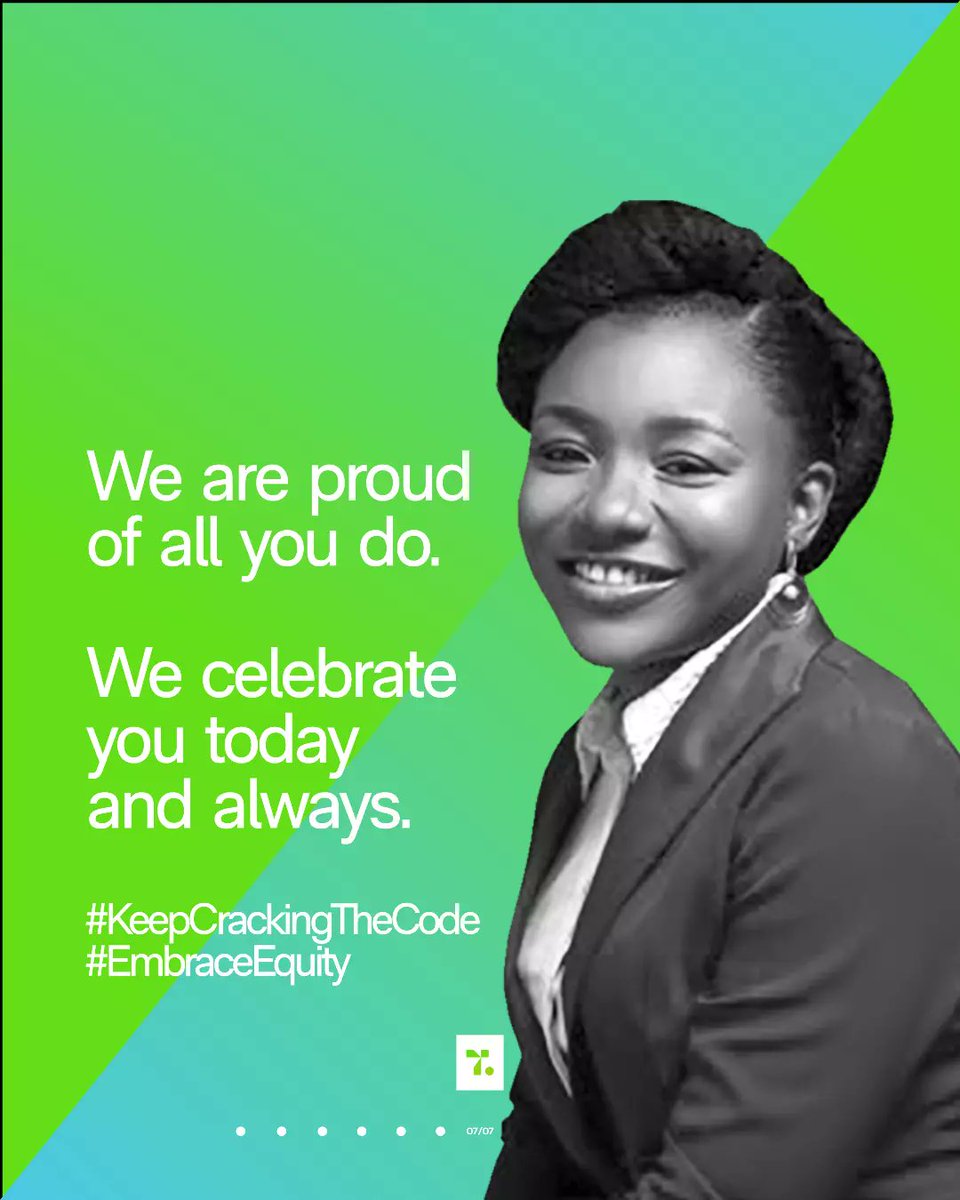 We celebrate you today and always @OnyiNzelu

#KeepCrackingTheCode to #EmbraceEquity 

 #womensmonth #womeninrenewables #iwd2023