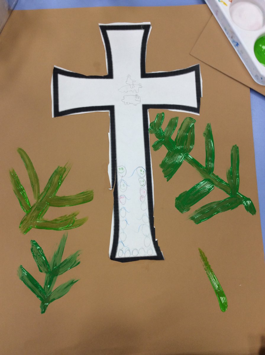 MrsRobson4's tweet photo. In RE in Y1 and 2 this week we have been talking about Palm Sunday in the run up to Easter. the children created some great art work depicting the events of the day @WansbeckPrimary @Year1Wansbeck https://t.co/5sfRwUDeGE