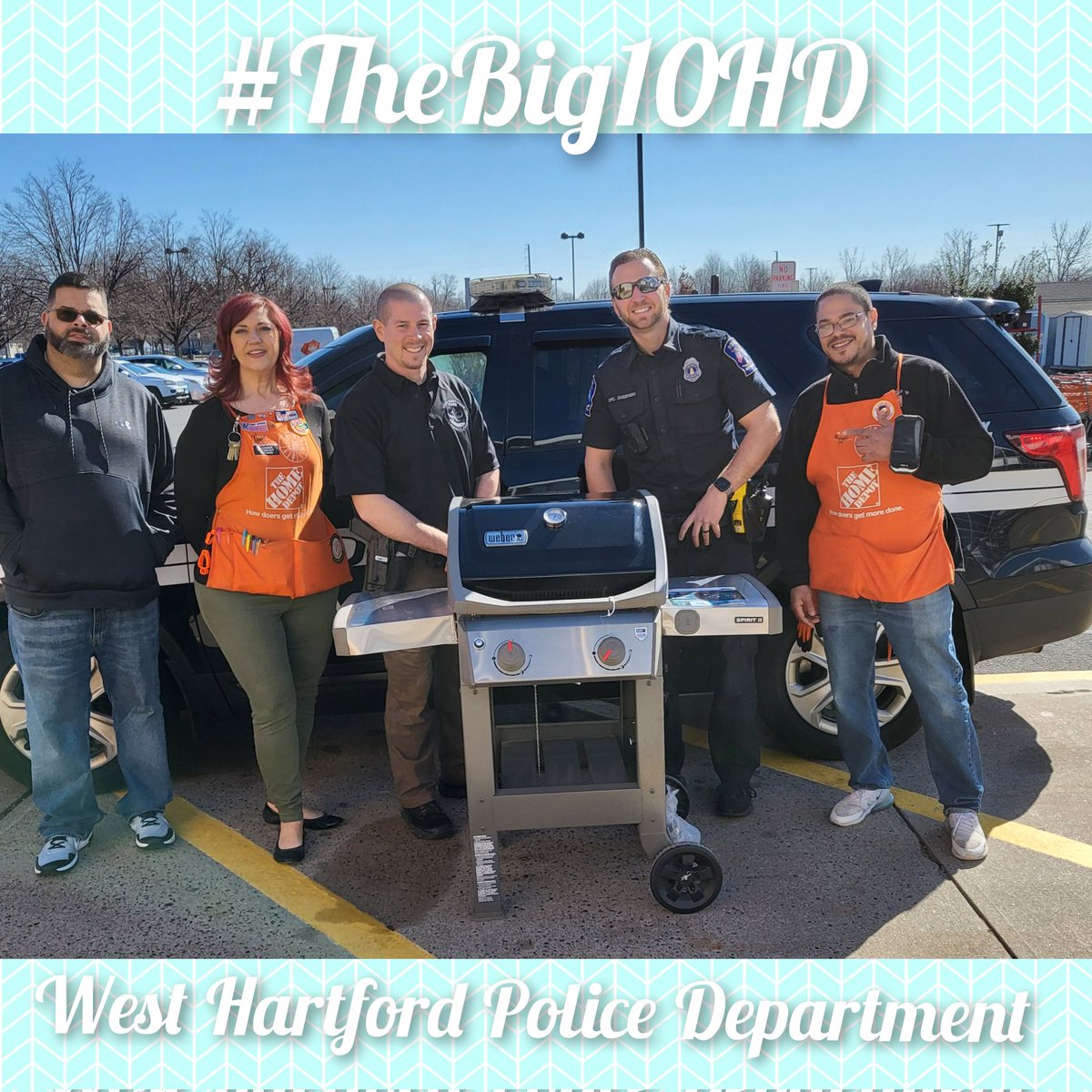 Toni-Michelle Coons (@toni_michelle_c) on Twitter photo #TheBig10HD giving back to our community. Gifting a grill to the West Hartford PD for a raffle. #corevalues #givingback <a href="/HouleHeather/">HeatherHouleTHD</a> <a href="/maryanne_stl/">Maryanne St. Laurent</a> <a href="/DianeRaymond26/">Diane Raymond</a> <a href="/TrevorMeinke/">Trevor Meinke</a> <a href="/jane_pisani/">Jane Pisani</a> <a href="/THDMikeP/">Mike Powell</a> <a href="/Mickey2015O/">Michael O'Neill</a> #TheBig10HD giving back to our community. Gifting a grill to the West Hartford PD for a raffle. #corevalues #givingback <a href="/HouleHeather/">HeatherHouleTHD</a> <a href="/maryanne_stl/">Maryanne St. Laurent</a> <a href="/DianeRaymond26/">Diane Raymond</a> <a href="/TrevorMeinke/">Trevor Meinke</a> <a href="/jane_pisani/">Jane Pisani</a> <a href="/THDMikeP/">Mike Powell</a> <a href="/Mickey2015O/">Michael O'Neill</a>
