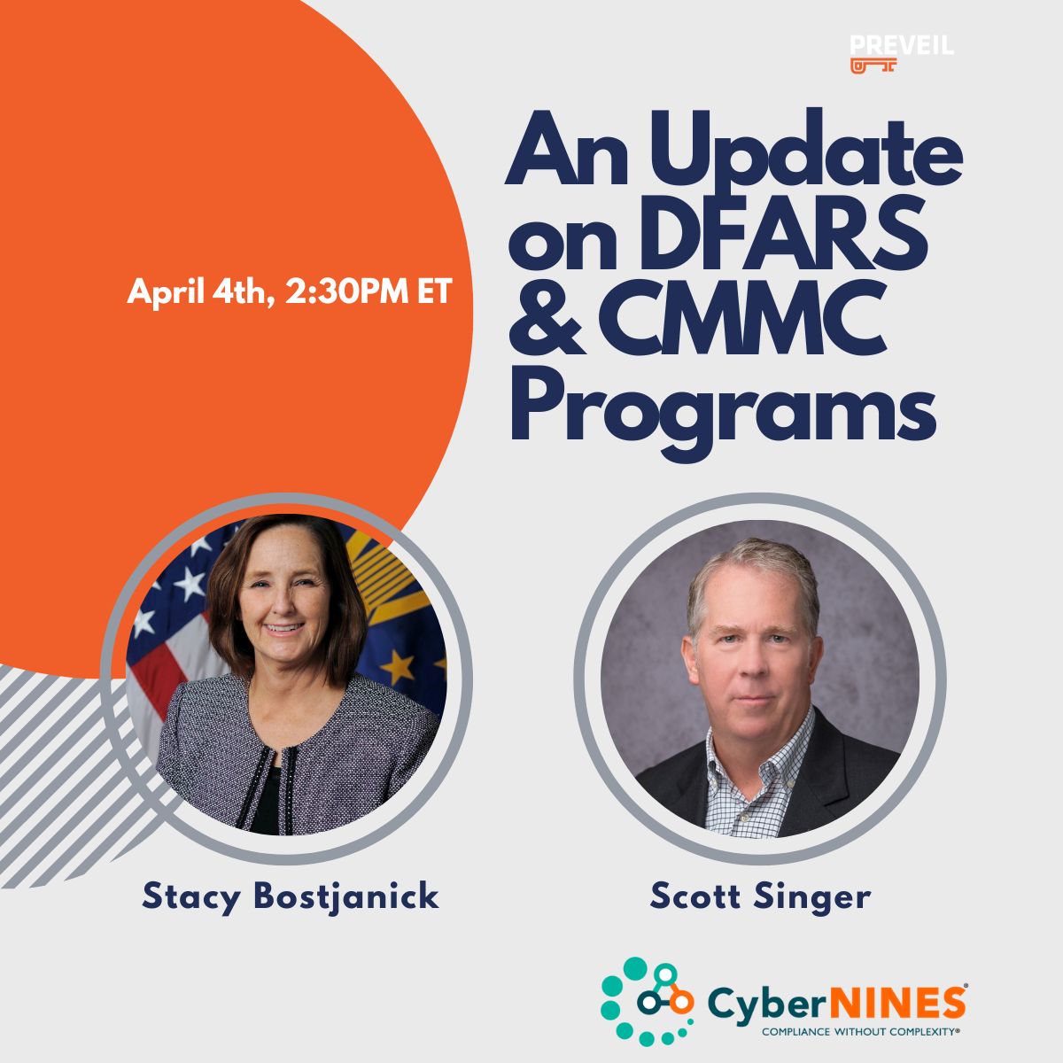 Join <a href="/scottfsinger/">scott singer</a> and <a href="/PreVeil/">PreVeil</a>'s 4/4@ webinar at 2:30pm with DoD's CMMC Program Chief Stacy Bostjanick as she answers your questions on DFARS and CMMC

Sign up today for this free webinar - hubs.li/Q01HKL2q0

#cmmc #dfars