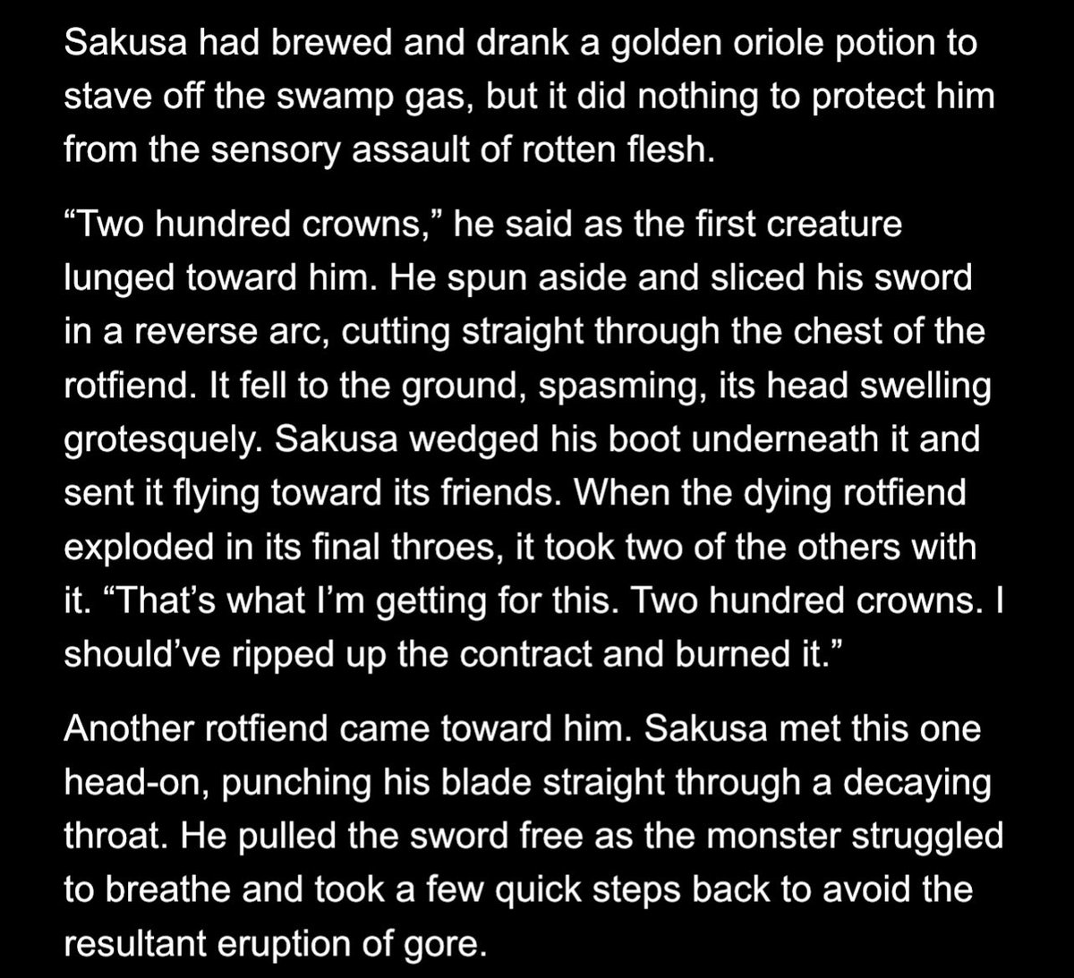 Is the skts fandom still going strong? I should’ve finished this fic a year ago. Witcher!Sakusa au, I’ll start posting on Friday! Here’s a preview of the beginning for wip wednesday