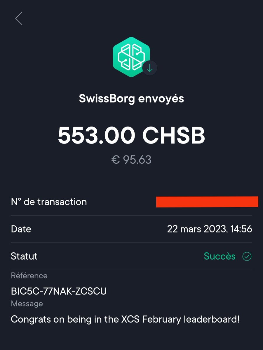 GalaxyShameless's tweet image. Merci #SwissBorg 🙏

#CREW3 #XCS 💚