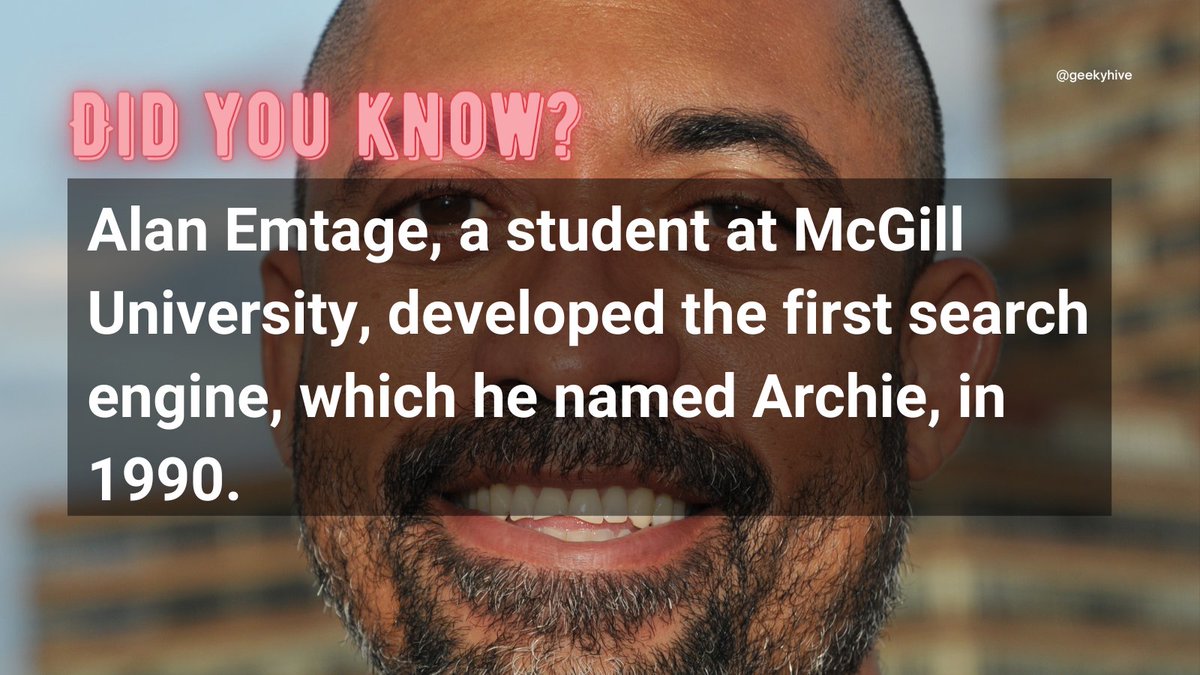GeekyHive's tweet photo. Archie existed before Google. Learn about the origins of the first search engine ever created. Archie paved the path for the search engines we use today, taking a side project from a student and turning it into a major component of the internet. https://t.co/oH4JMzYnSo