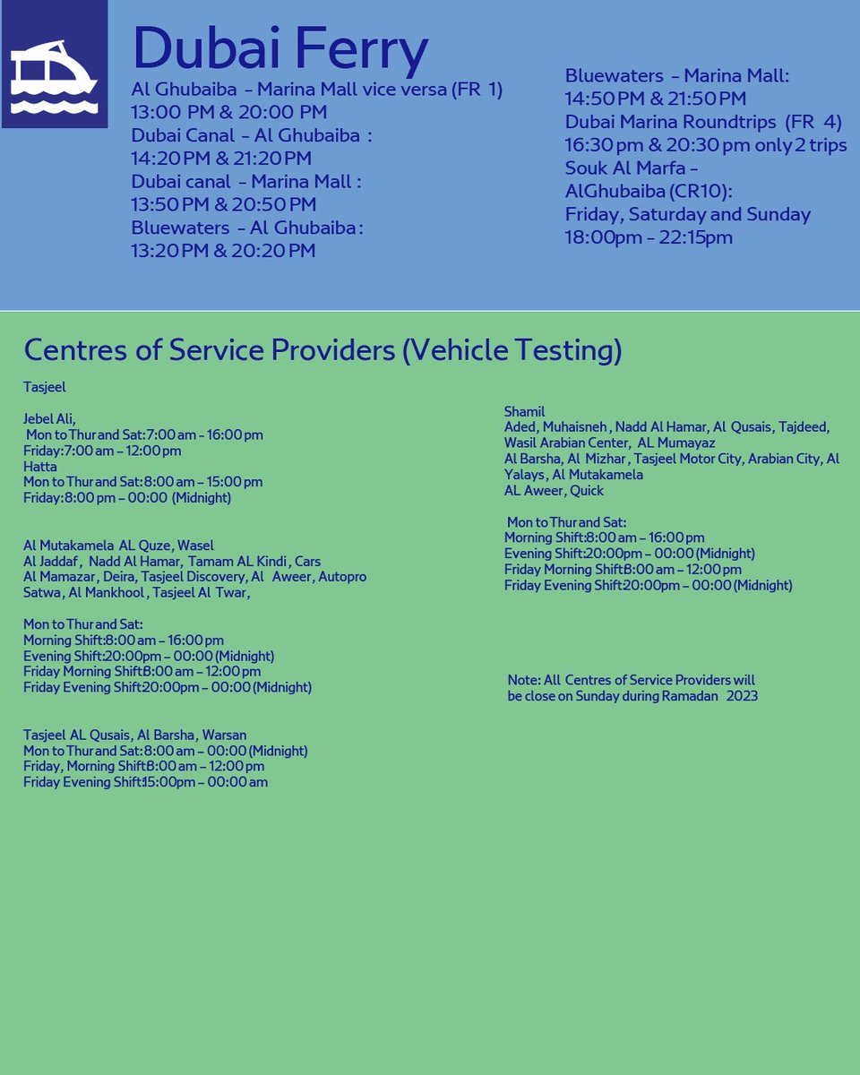#PublicTransport is your ideal mode of commute to get to your #RamadanDestinations and enjoy easy and comfortable trips to participate in the various Ramadan activities in #Dubai.
To check Public Transport operating hours, visit: bit.ly/3lye0VG