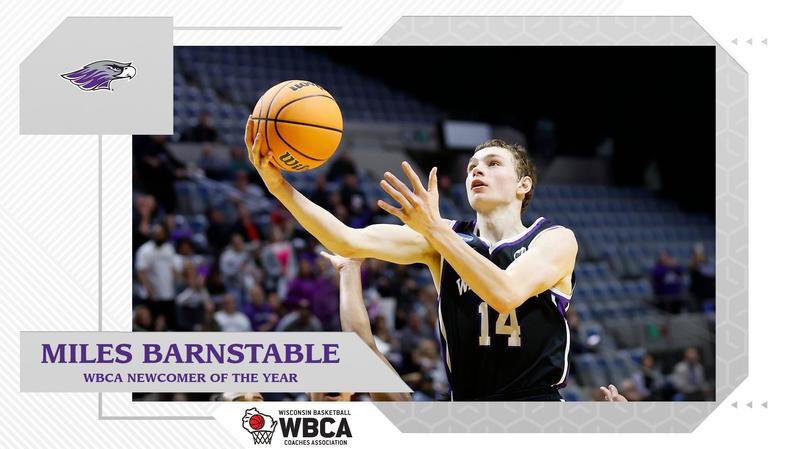 Your WBCA Newcomer of The Year Miles Barnstable‼️ 

uwwsports.com/news/2023/3/22…

#DG4 #d3hoops #oneteamonefamily #poweredbytradition