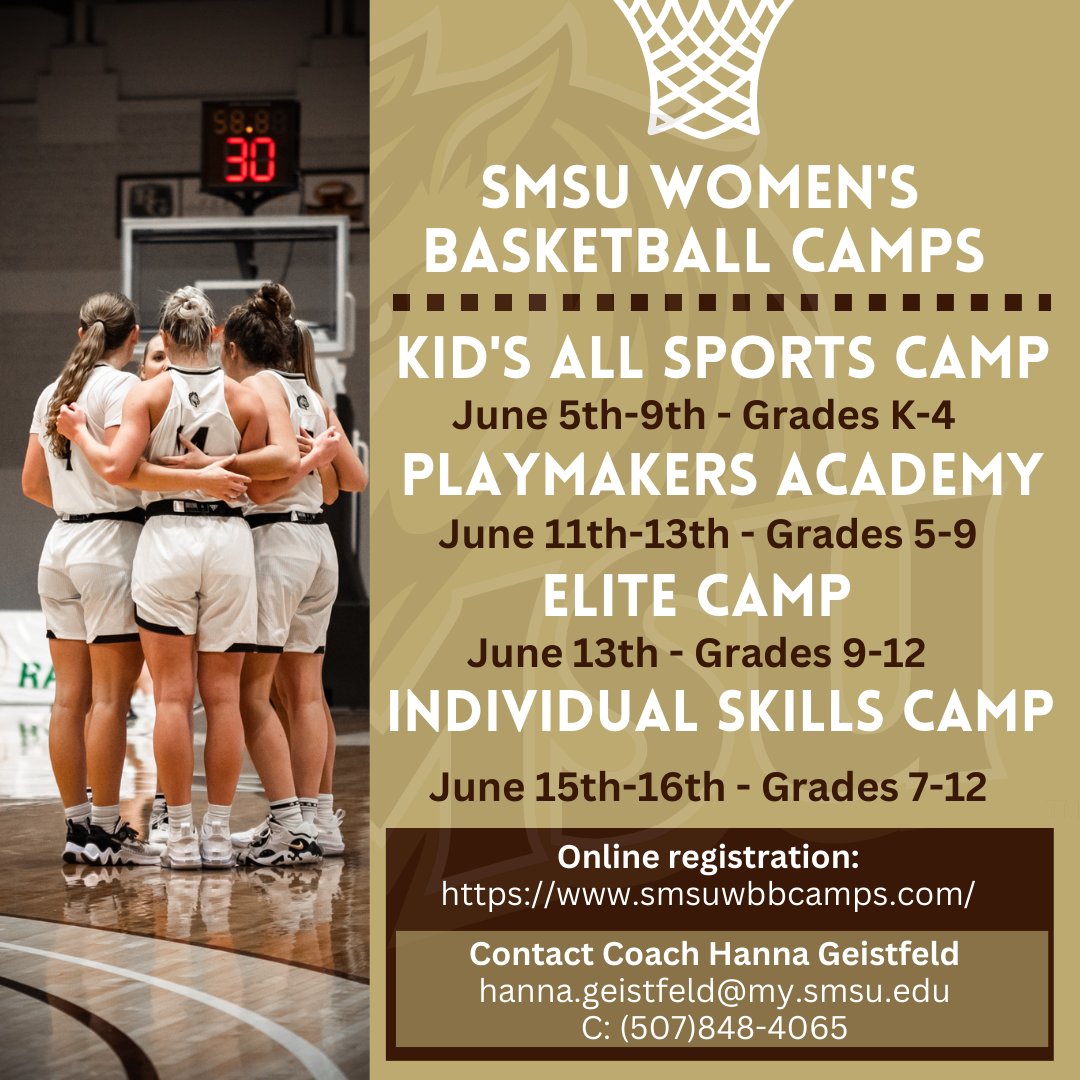 Our camp registration is now OPEN.🏀

🔗- smsuwbbcamps.com l #Letsride