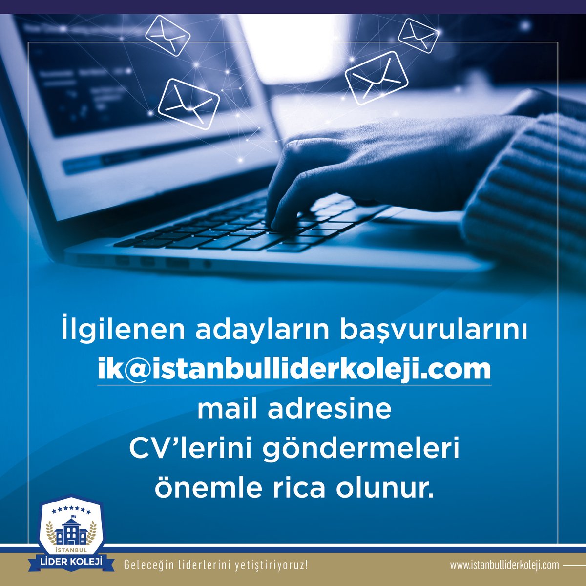 istliderkoleji's tweet photo. İstanbul Lider Koleji'ne Takım Arkadaşları Arıyoruz. #işbaşvurusu #geleceğinliderleriniyetiştiriyoruz #İstanbulLiderKoleji https://t.co/T05XXnMmso