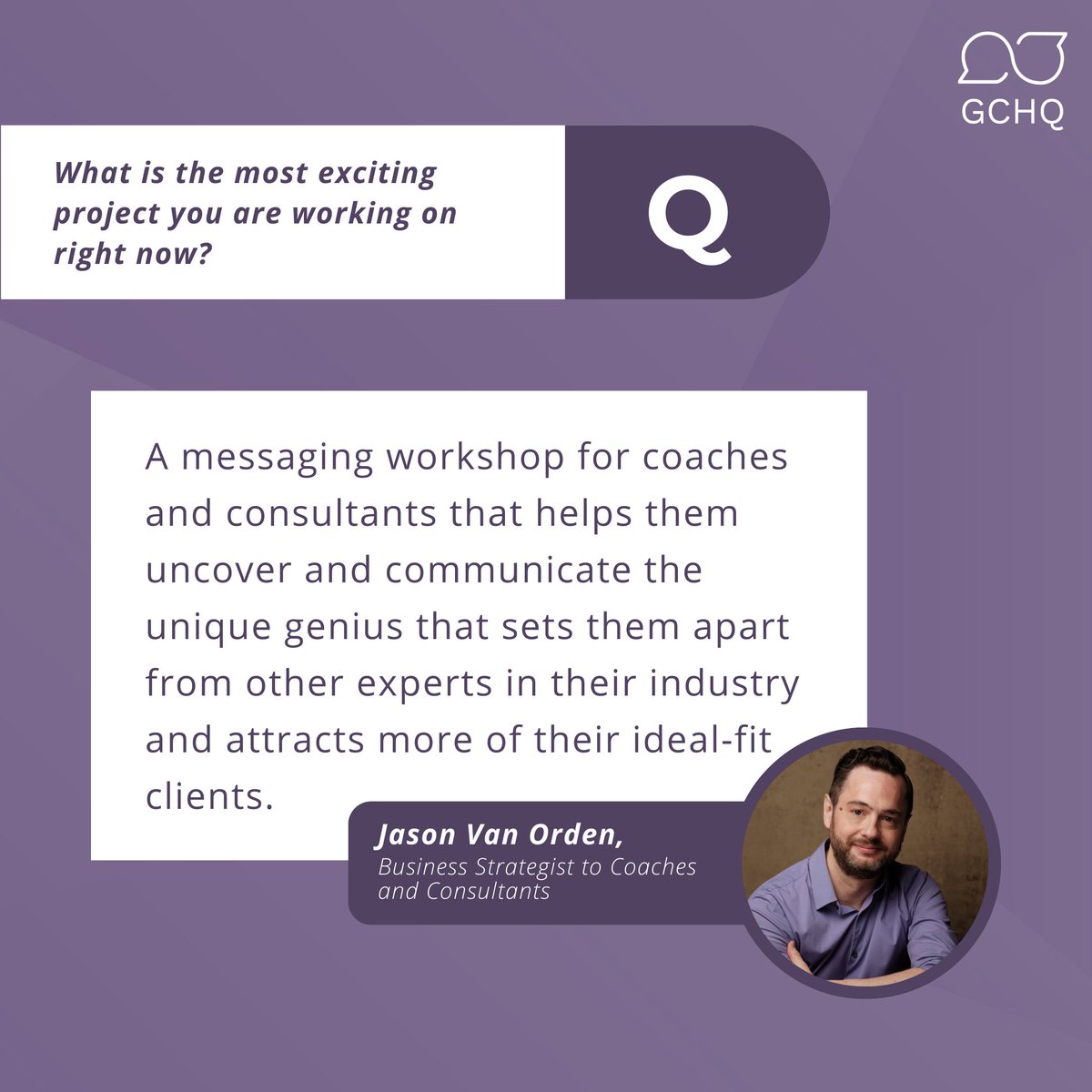 GroupCoachingHQ's tweet photo. Are you ready to create, market and lead powerful group coaching programs just like our alumni?

Get to know GCHQ guest speaker Jason Van Orden and his incredible work as a group coach.

Join our next cohort: https://t.co/kZaWtrplC1

#groupcoachinghq #groupcoachingskills https://t.co/qc12qBaXSJ