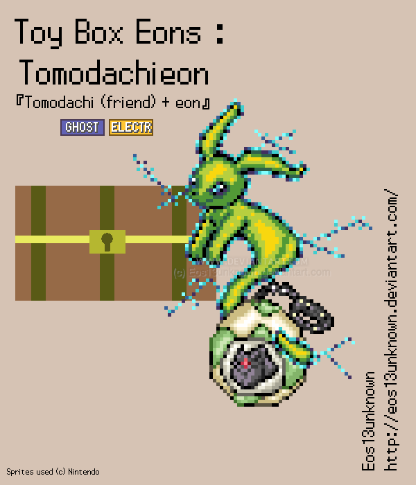 Eos13unknown's tweet photo. This is from a series that came in not my head 3 days ago..... My friend gave me a tamagotchi and it turned into this in my brain.
#Pokemon #Fakemon #Eeveelution #tamagotchi https://t.co/KOkTiyEjqI