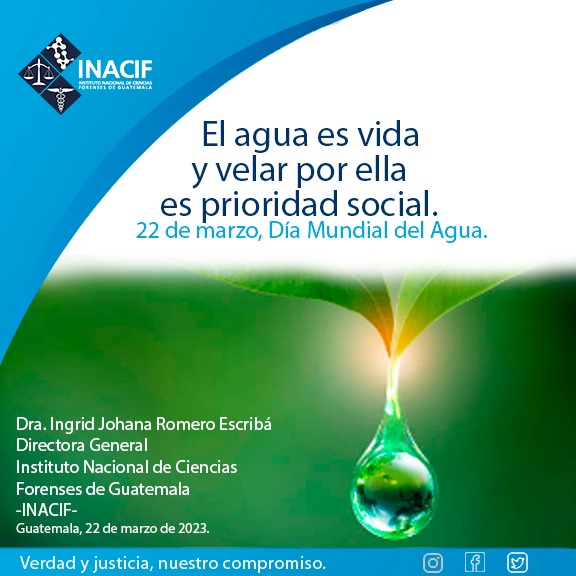 INACIFGT's tweet photo. Día Mundial del Agua

#VerdadyJusticia https://t.co/oXSDCRwffO