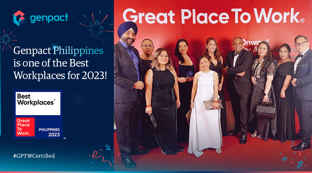 We’re thrilled to announce that Genpact Philippines has been recognized as one of the Best Places to Work! We're proud to create a work environment that fosters collaboration, celebrates diversity and inclusion, and empowers our team members to reach their full potential.