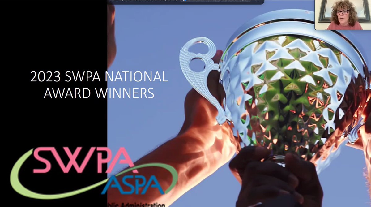 SWPA ASPA (@swpaaspa) on Twitter photo Congratulations to our National Award winners! <a href="/ASPANational/">ASPA National</a>
SWPA is proud to recognize the following awardees for their contribution to the field of public administration and/or commitment to helping to advance women in public administration and service: Congratulations to our National Award winners! <a href="/ASPANational/">ASPA National</a>
SWPA is proud to recognize the following awardees for their contribution to the field of public administration and/or commitment to helping to advance women in public administration and service: