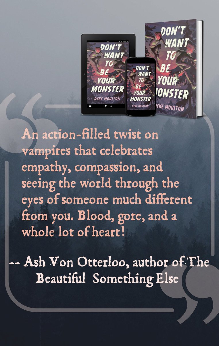 MY SECOND BLURB!!

'An action-filled twist on vampires that celebrates empathy, compassion and seeing the world through the eyes of someone much different from you. Blood, gore and a whole lot of heart!' -  @AshVanOtterloo

Thank you so much Alder for your support and kind words!