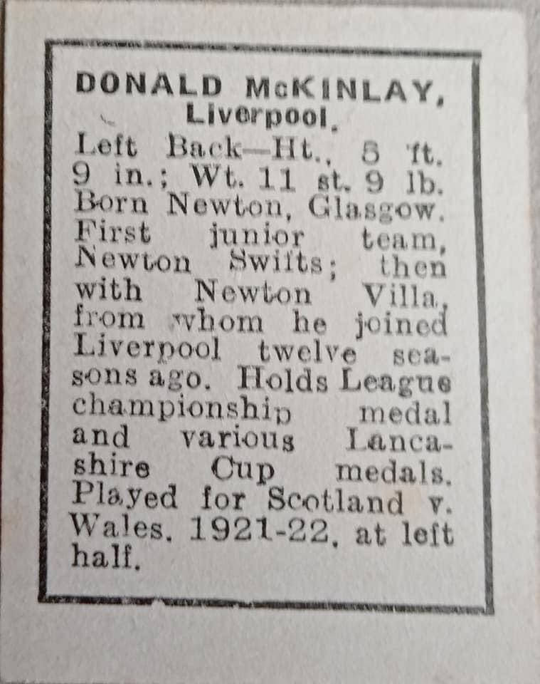 Don McKinlay, captain of The Untouchables double title-winning sides of the 1920’s. A natural leader with a lethal strike, he led his team during an era when so much responsibility was given to the captain <a href="/LFC/">Liverpool FC</a> <a href="/ShanklysBoys1/">Jeff Goulding</a> #TheUntouchables