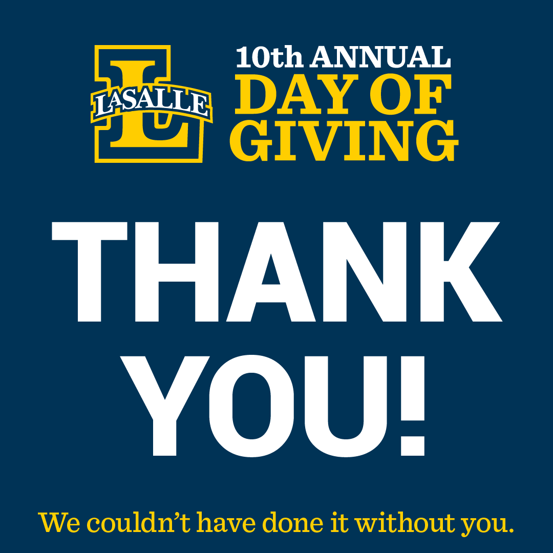 LaSalle_MSOC's tweet photo. The 10th Annual Day of Giving has officially come to an end, and we want to thank EVERYONE who contributed. Your support will help the men's soccer team now and in the future compete at the highest level.
#ExplorersGive | #LaSalleProud | #GoExplorers🔭 https://t.co/iSjeBaLMIn