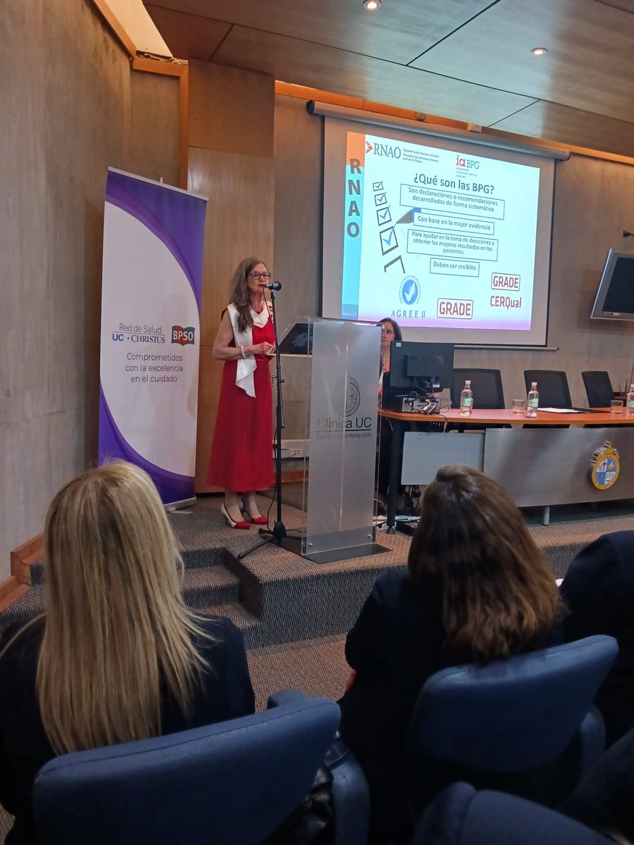 🚨HAPPENING NOW!

RNAO CEO <a href="/DorisGrinspun/">Dr. Doris Grinspun 🇨🇦 RN, PhD, FAAN, O.ONT</a> is discussing the #BPSO program in <a href="/BPSOUCCHRISTUS/">BPSO UC CHRISTUS</a>, kicking off the week of training for nurses and other health workers in the organization.

<a href="/ministeriosalud/">Ministerio de Salud</a> <a href="/MichaelCGort/">Michael Gort</a>  @enfermeriaUch