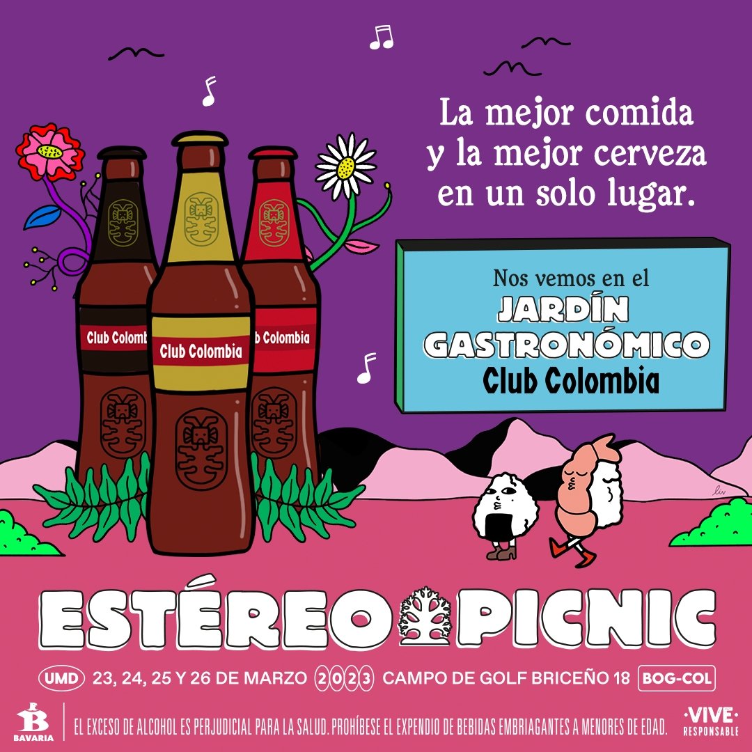 ¡QUEDA UN DÍA PARA EL #FEP2023! 

🎶🍻La mejor cerveza y la mejor comida 🍴 en un solo lugar. Si vas al <a href="/festereopicnic/">Festival Estéreo Picnic</a> te esperamos en el Jardín Gastronómico de Club Colombia. 😊