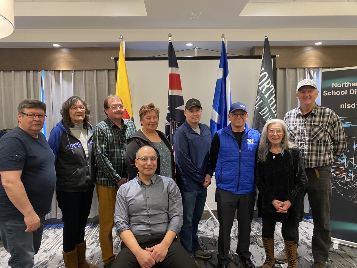 NLSD113's tweet photo. Thank you President Glen McCallum, Métis Nation-Sask, for some great dialogue with the Board of Education. 

We also look forward to a continued collaboration and thank the MN-S for all the support for Métis language and cultural programming for our children.

#NLSDProud #MNS https://t.co/lBhhUIAcIU