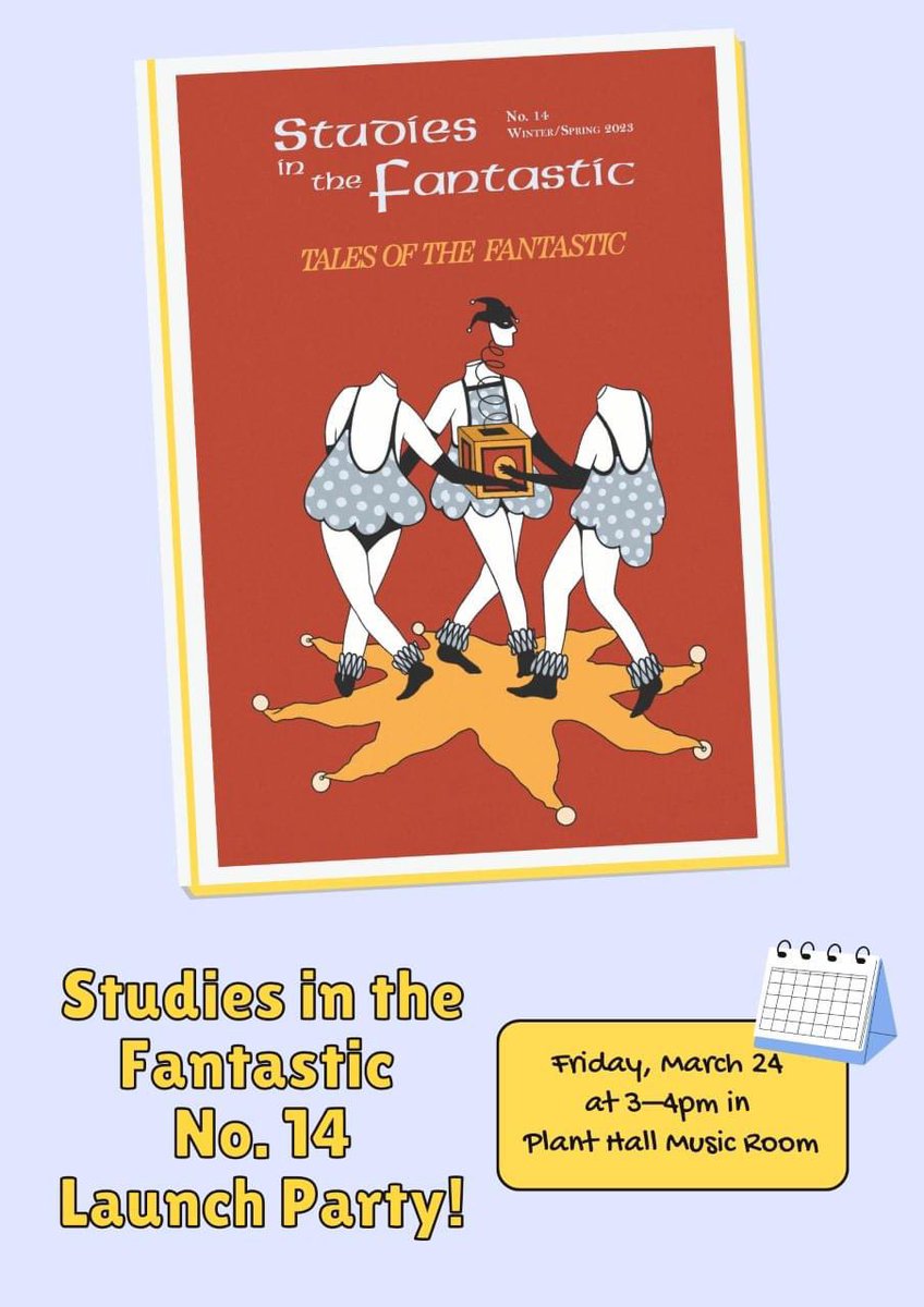 fcea_online's tweet photo. Spotlight and invite

FCEA member Christina Connor is featured in the upcoming special fiction edition of Studies in the Fantastic.
If you’re in the Tampa Bay area, join us for the edition launch party at the University of Tampa (Plant Hall Music Room) on Friday, 3/24 at 3:00 pm. https://t.co/WTIizQ5hHk