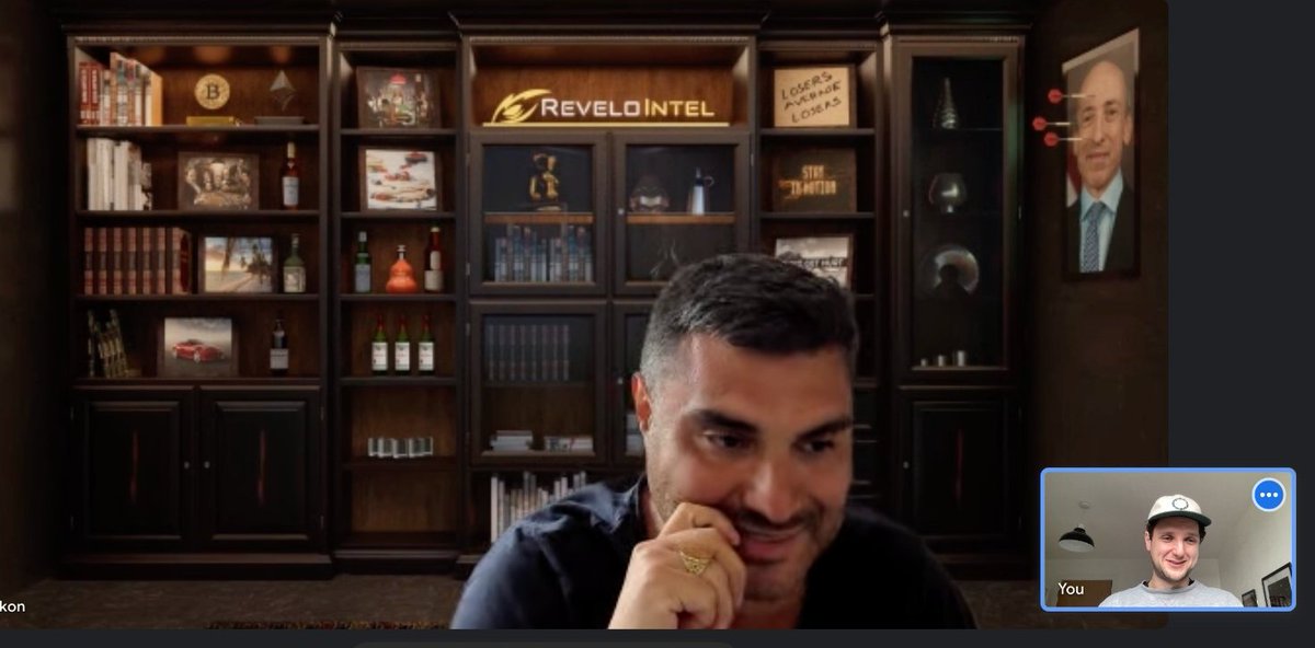 alexblocmates's tweet photo. absolute stormer of a chat with @NickDrakon earlier for @Web3nomadsJobs. if someone joins a pod and their background is Gensler on a dart board you can probably make the assumption it's going to be a banger https://t.co/5fYjJzjtQq