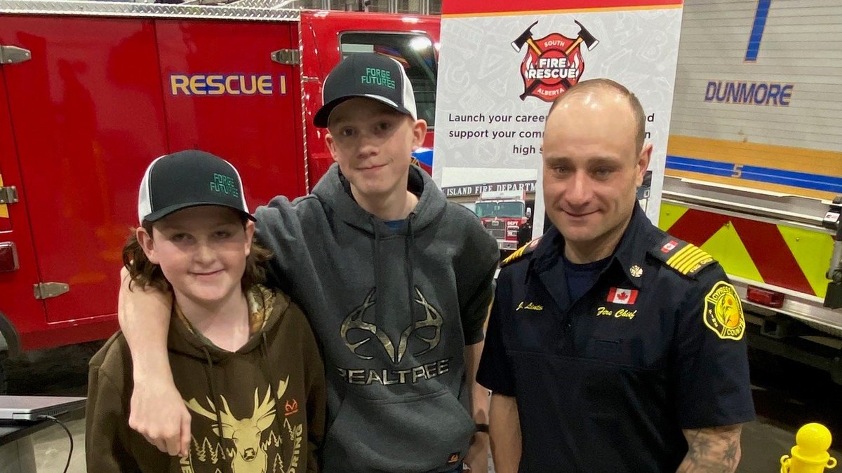 PrairieRoseSD8's tweet photo. A big thank you to the parents, students and fire department staff for joining us for the information evening last night for our new South Alberta Fire Rescue Academy 🚒.  If you were unable to make it, we have more information available on our website: https://t.co/gsp5JHh5IJ https://t.co/WO90Zo4FXp