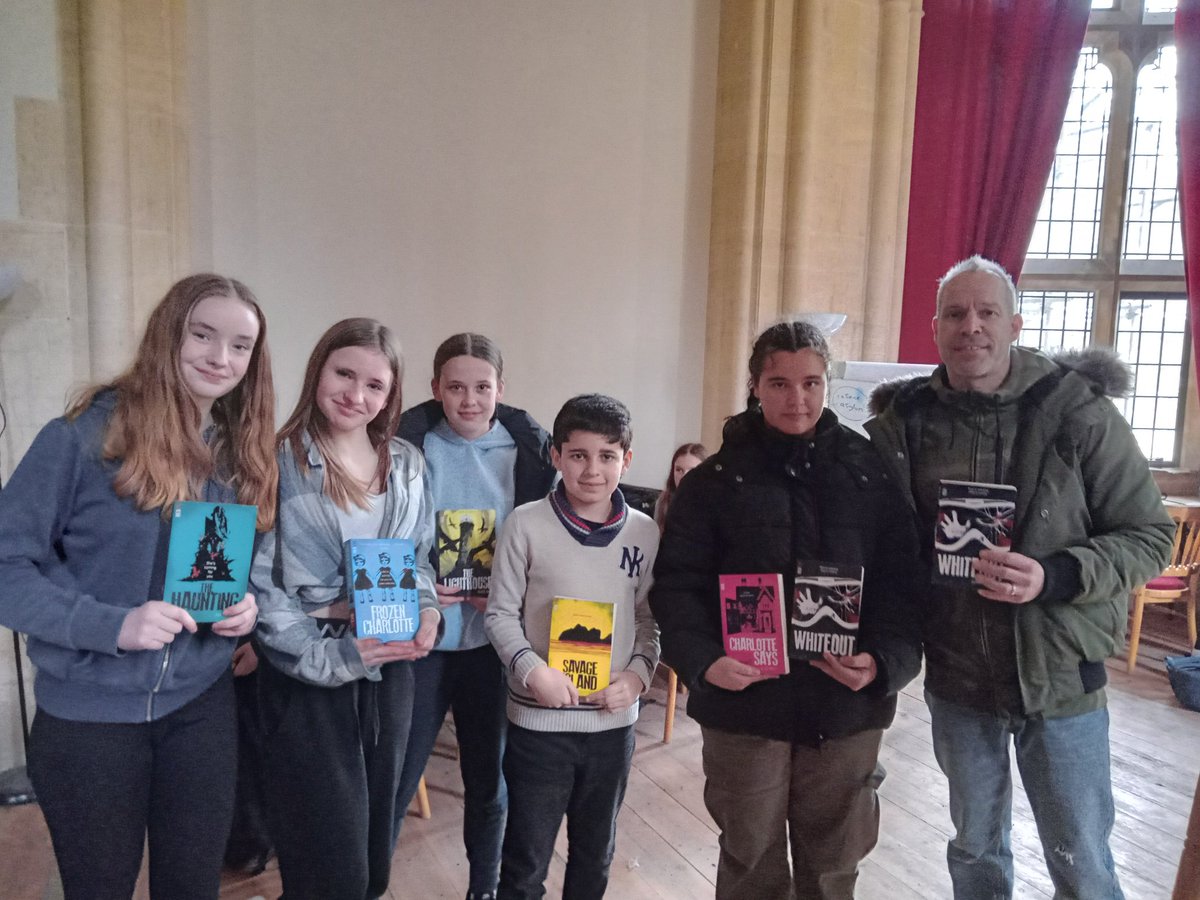 GabrielDylanYA's tweet photo. Had a great time today with the year 8 pupils from St Peter's rc high Gloucester talking gothic and horror writing at Woodchester Mansion. Thanks to
@LittleTigerUK for the prizes! https://t.co/YDTa7kHYpM