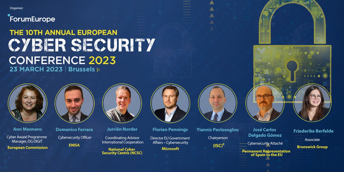Really looking fwd to this one! Its about cyber threats, cooperation, includes old & new cyber-friends, & shall address how technologies such as AI help to make cybersecurity stronger. It will require listening, debating, &(dis)agreeing #EUCyberSec