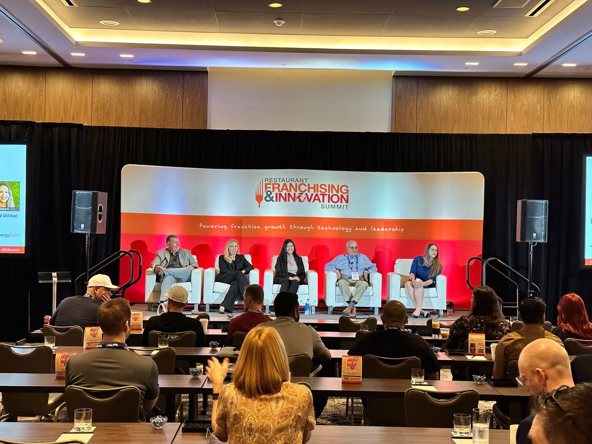 SynergySuite's tweet photo. We have been having a blast and are wrapping up at RFIS today!

We'd like to give a huge thank you to @waybackburgers @FOCUSBRANDS &amp; @LaynesCF for contributing to a panel with our Director of Strategic Partnerships, Cristal Ghitman on Reimagining the Supply Chain today!

#RFIS https://t.co/usoWgF7Btb