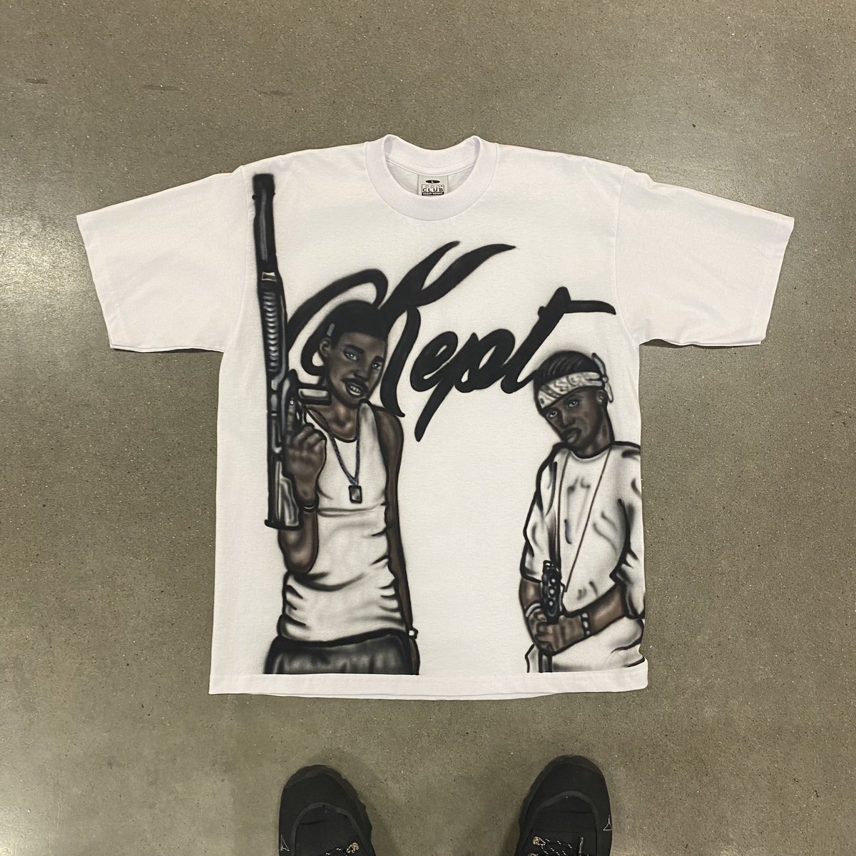 keptusa's tweet photo. 1 of 1 LIL WAYNE &amp; JUVENILE AIRBRUSHED TEE NEVER TO BE RELEASED https://t.co/F4XUPgrilx