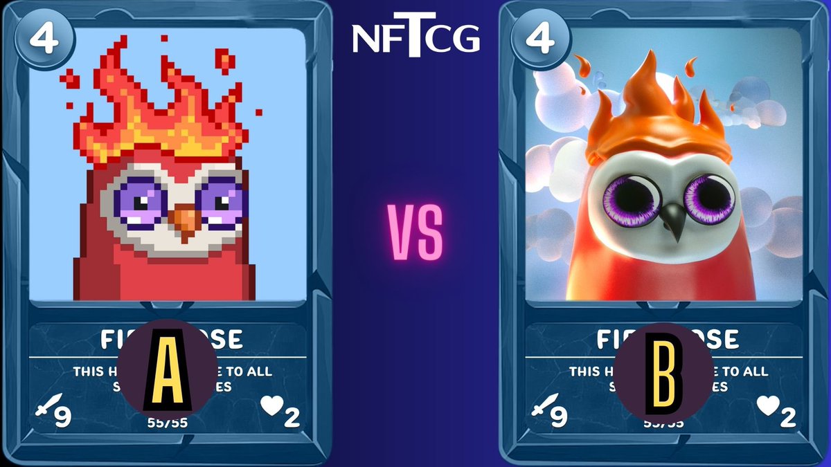 👋🦉 Hey <a href="/moonbirds/">Moonbirds</a> 

🃏 NFTCG is hard at work since our Lunar Society proposal passed. We want to embrace building alongside the community, so we are letting everyone help decide the primary art style for Moonbirds in this collection! 

✅ Here are the 2 options, VOTE BELOW: