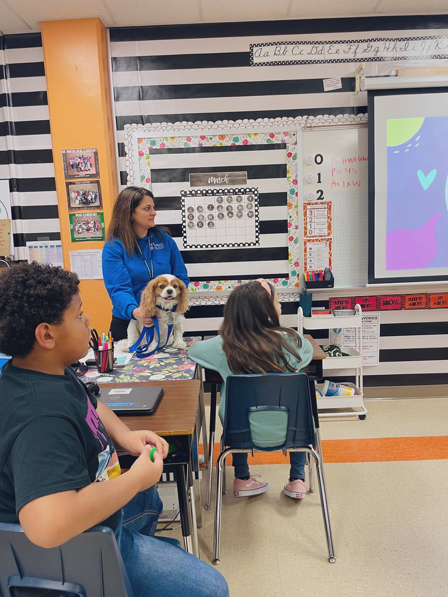 MsVillarrealBE's tweet photo. We loved having Kali Offrenda &amp; Ginger share all about their service to our community! 🐶 @NISDMead @meadcounselors #NISD https://t.co/09IbRhaJtK