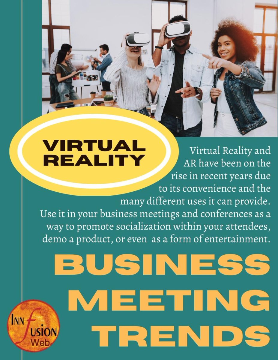 InnfusionWeb's tweet image. ✨Virtual Reality.✨ Making work cool and fun, one meeting at a time!💥#AR #Metaverse #InnfusionWeb #InnformationSystems