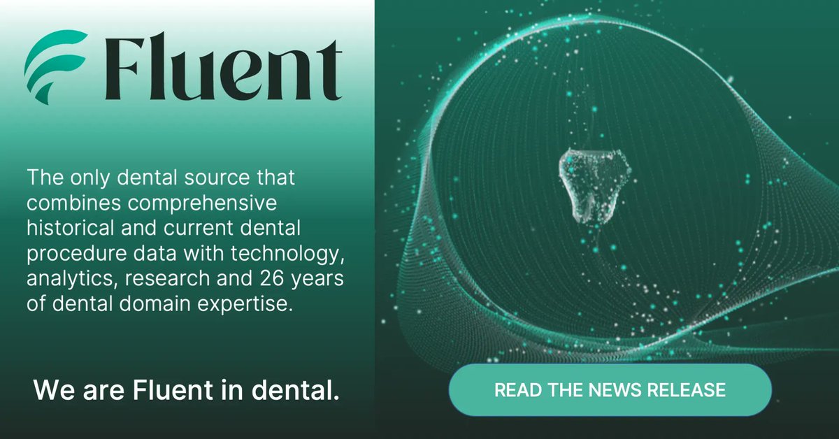 Fluent_Insiders's tweet photo. We’ve got an exciting announcement: P&amp;R Dental Strategies is now #Fluent! It's a new name, but the same great #dental #data and #analytics solutions. Follow us and check out the press release to learn all about this thrilling evolution: https://t.co/kRqeXQXo6h https://t.co/SeEsTYhoTT