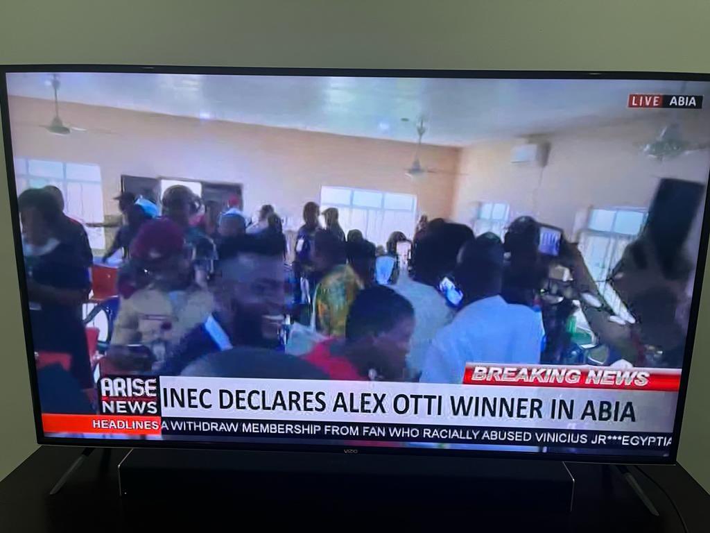 #INEC DECLARES @alexottiofr ALEX OTTI AS ABIA’s NEW GOVERNOR-ELECT. 

Congratulations, Ndi Abia!👏🏾👏🏾
Congratulations @NgLabour 👏🏾👏🏾👏🏾

#ElectionResults #Abiadecides2023