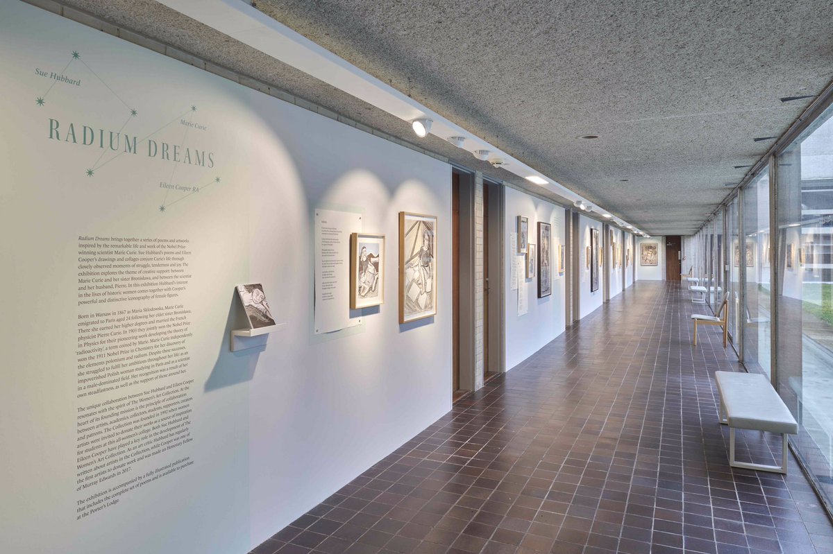 TheWomensArt's tweet photo. Our new exhibition, Radium Dreams, is open every day and free to visit!
The exhibition is a collaboration between poet @Sue_writer and artist #EileenCooper who illuminate the life of one of the most brilliant women of modern times - Nobel Prize-winning scientist Marie Curie. https://t.co/9NJMXfNOfD