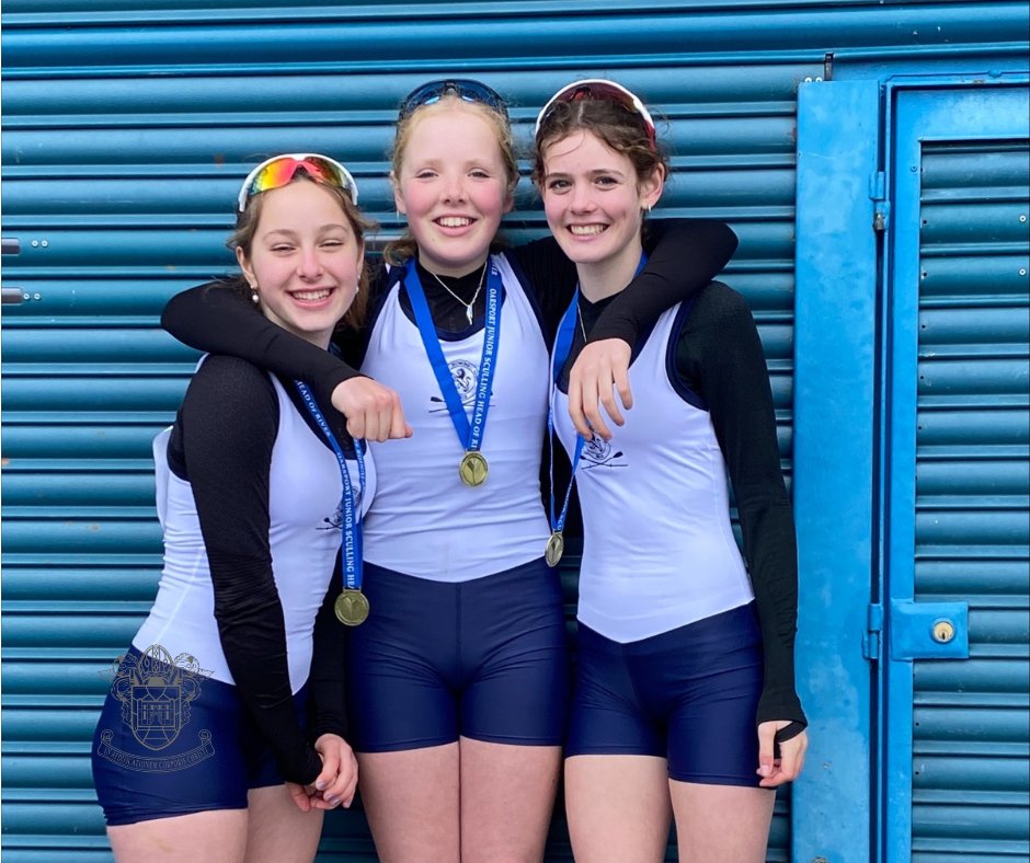 Amy and Grace, as well as Lauren won in their boats at the Oarsport Junior Sculling Head at Dorney Lake yesterday.  Competing in the J14 division - both won Gold medals. Well done!