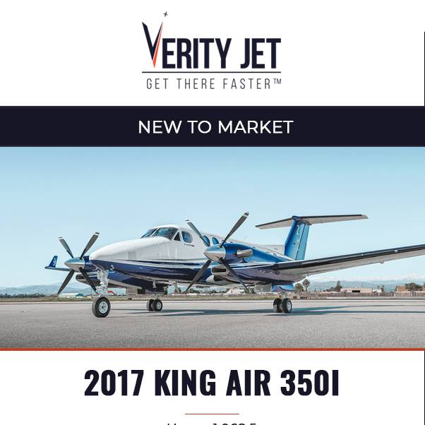 New to market - impeccable 2017 #King #Air #350i at Verity Jet
ProParts Enrolled
More  details at: https://t.co/KKGAZ6TLZn
#aircraftforsale #privatejet #privateflying #jetforsale

Join our mailing list here: https://t.co/Qb5ens9P23