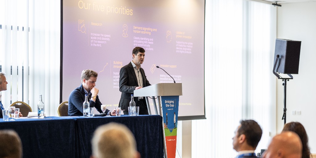 Health Innovation South West (@healthinsw) on Twitter photo An inspiring afternoon hearing from today's speakers <a href="/mgwhitty/">Matt Whitty</a> , Alex Mclaughlin of <a href="/UK_Life_Science/">Office for Life Sciences</a> & Christina Farrow of <a href="/AACinnovation/">Accelerated Access Collaborative</a> <a href="/NHSEngland/">NHS England</a> on the critical role innovators will play in the future of integrated care.
#BridgingTheGap2023 💡🏥 An inspiring afternoon hearing from today's speakers <a href="/mgwhitty/">Matt Whitty</a> , Alex Mclaughlin of <a href="/UK_Life_Science/">Office for Life Sciences</a> & Christina Farrow of <a href="/AACinnovation/">Accelerated Access Collaborative</a> <a href="/NHSEngland/">NHS England</a> on the critical role innovators will play in the future of integrated care.
#BridgingTheGap2023 💡🏥