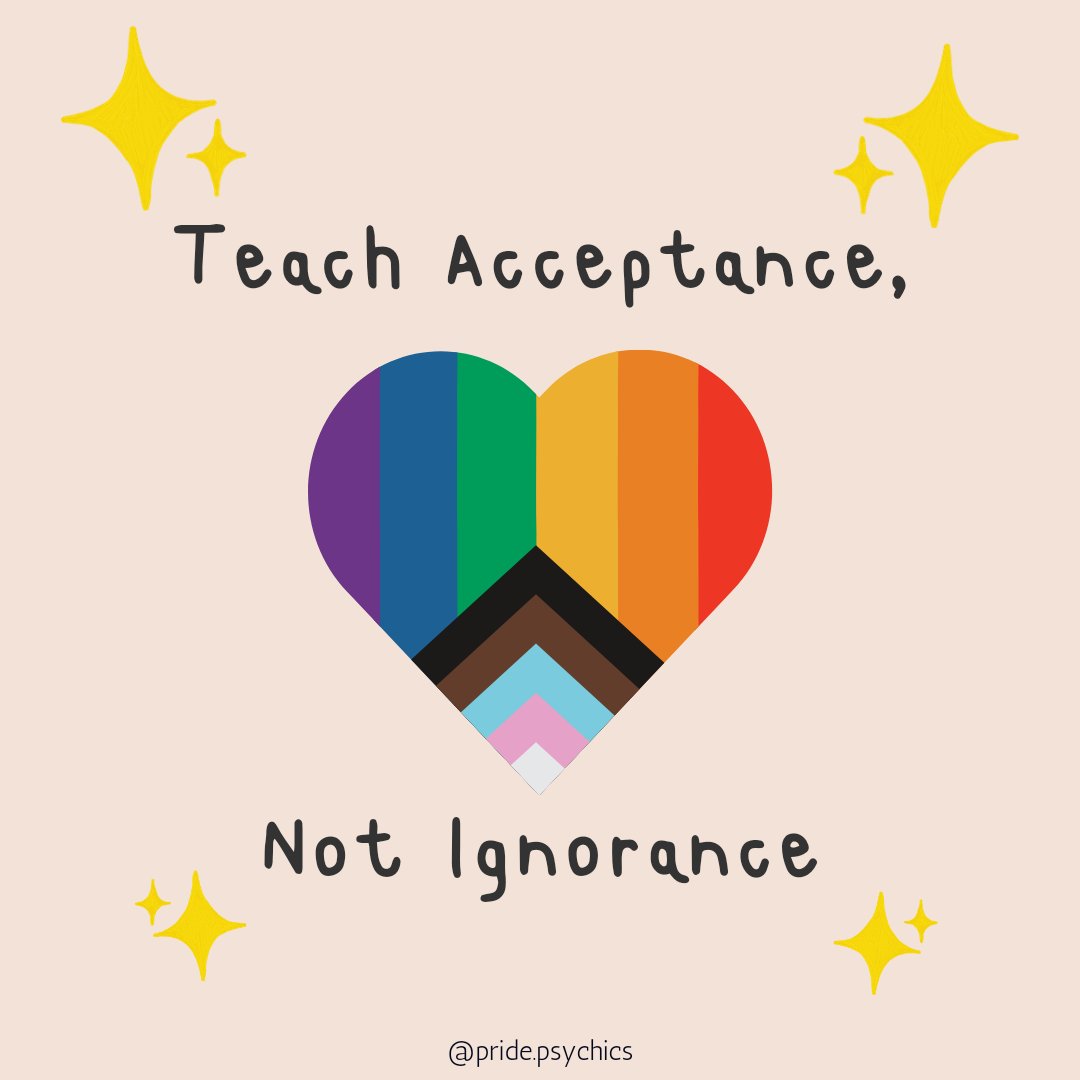 Spread, teach and learn acceptance - not ignorance 🙅

#pride #gaypride #queerpride #lgbtqia #queerlove #lgbtcommunity #lgbtq🌈 #pridenotprejudice #transpride #acceptancenotignorance #lgbtcommunity
#psychicreading #psychics #psychicmedium #psychicreadings #psychicreader