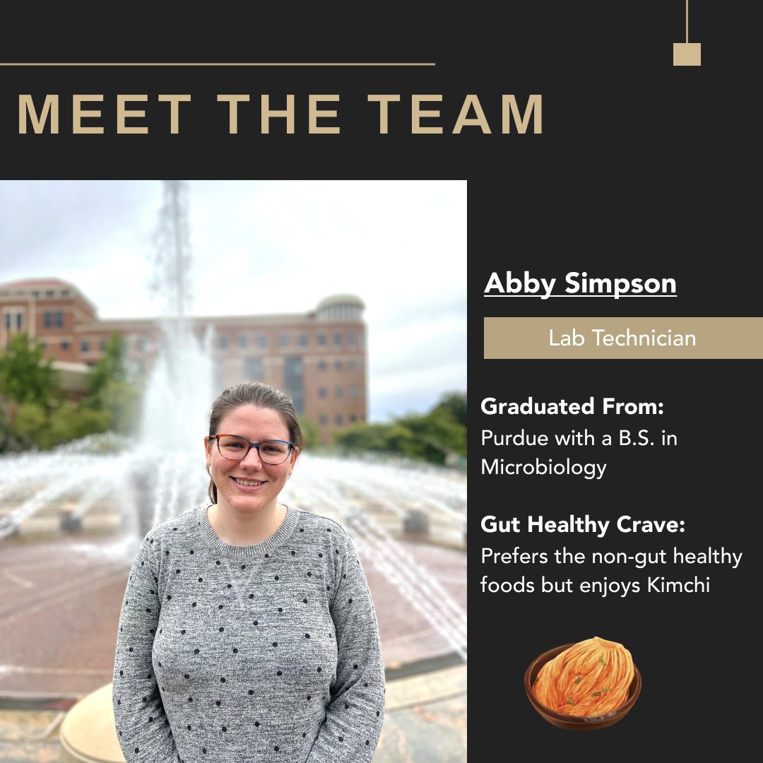 CrossLab_Purdue's tweet photo. Meet Abby!

Abby is a laboratory technician who splits her time between Dr. Cross’s and Dr. Wilhelm’s labs at Purdue University. 

She's from Ontario, Canada, and completed her BS in #Microbiology at #Purdue University. Abby enjoys lounging around with her roommate and their cats https://t.co/MbCr5euExo