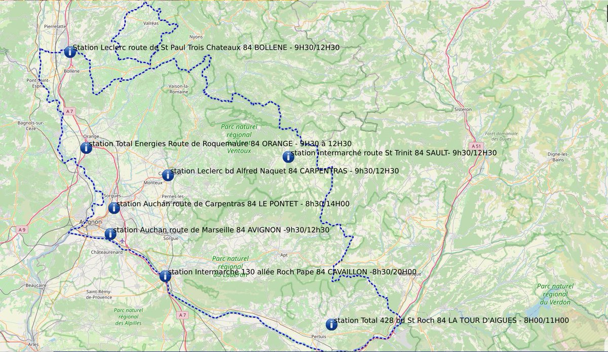 [Approvisionnement en carburant] À compter du jeudi 23 mars 2023, une 8ème enseigne rejoint les stations-service proposant une file dédiée aux professionnels prioritaires. Il s'agit de l’enseigne Total Energies située à Orange.
👉Plus d'informations bit.ly/3yYQ2pC